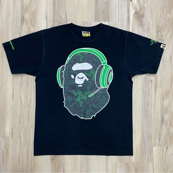 T Shirt Razer And Bape Bape Shirts A Bathing Ape Bape Limited